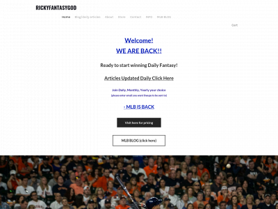 www.rickyfantasygod.com snapshot