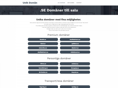 unikdomän.se snapshot