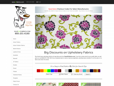 saveonfabrics.com snapshot