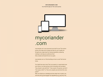mycoriander.com snapshot
