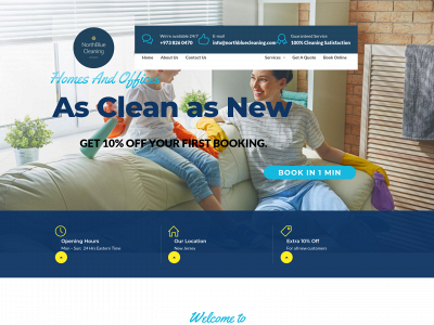 northbluecleaning.com snapshot