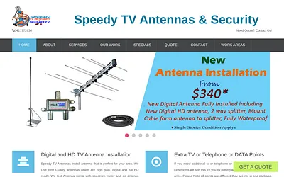 www.speedytvantennas.com.au snapshot