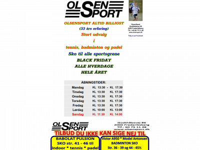 olsensport.dk snapshot
