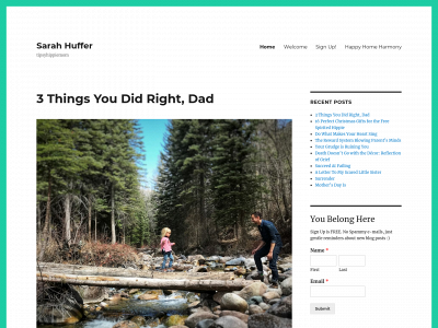 sarahhuffer.com snapshot