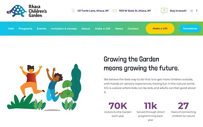 ithacachildrensgarden.org snapshot