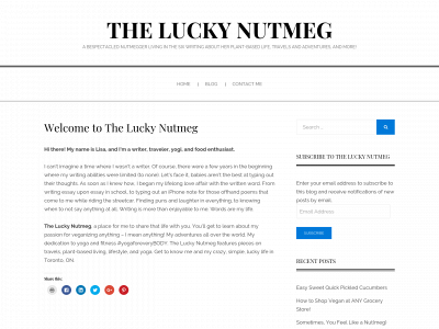 theluckynutmeg.com snapshot