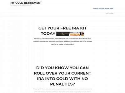 mygoldretirement.online snapshot