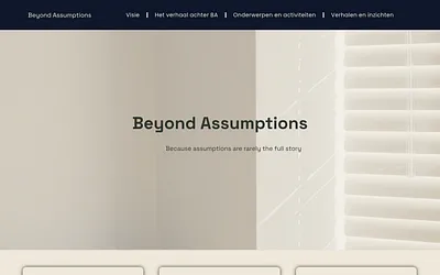 beyond-assumptions.nl snapshot