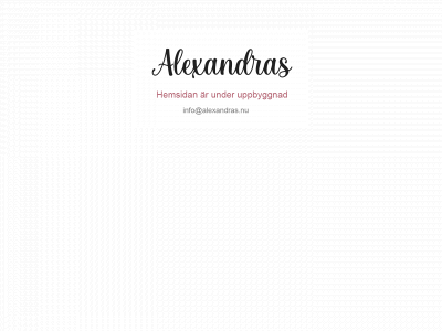 alexandras.nu snapshot