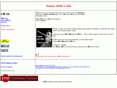 tballe.dk snapshot