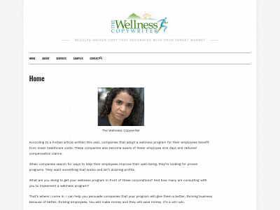 thewellnesscopywriter.com snapshot