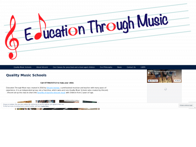 educationthroughmusic.net snapshot