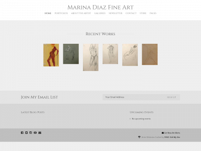marinadiazartist.com snapshot