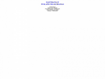 fasttrans.lt snapshot