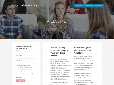 resourceadvocategroup.com snapshot