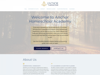 anchorhomeschoolacademy.com snapshot