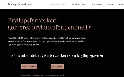 bryllupsfyrvaerkerne.dk snapshot