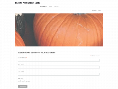 www.thefrontporchgardensandgifts.com snapshot