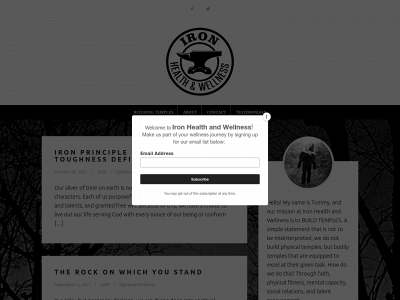 ironhealthandwellness.com snapshot