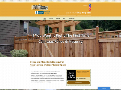 www.isaacfenceandmasonry.com snapshot