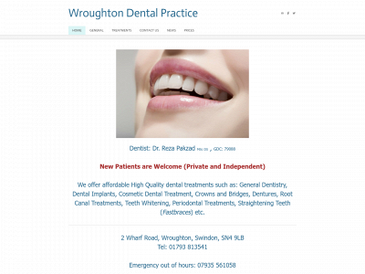 wroughtondental.co snapshot