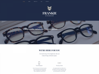 frankieeyewear.com snapshot