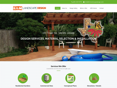 klmlandscapedesign.com snapshot
