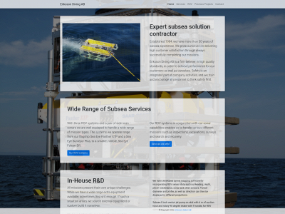 erikssondiving.com snapshot