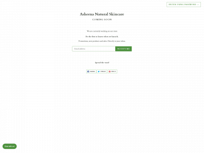 asheenanaturalskincare.com snapshot