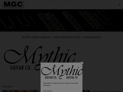 mythicguitars.com snapshot