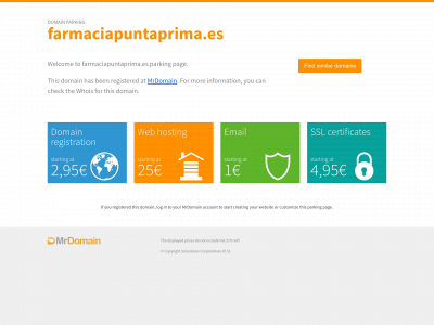 farmaciapuntaprima.es snapshot