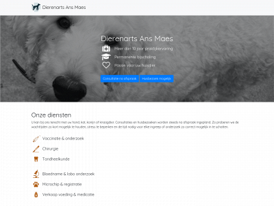 dierenartsansmaes.be snapshot