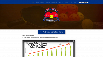 americanpickleballassociation.com snapshot