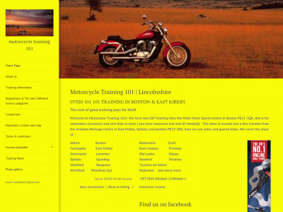 motorcycletraining101.com snapshot