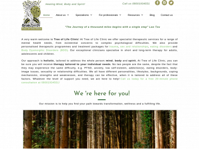 tree-of-life-clinic.com snapshot