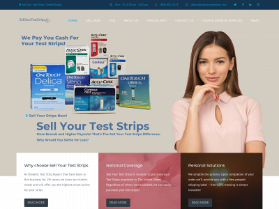 sellyourteststrips.com snapshot