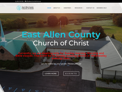 eacchurchofchrist.org snapshot
