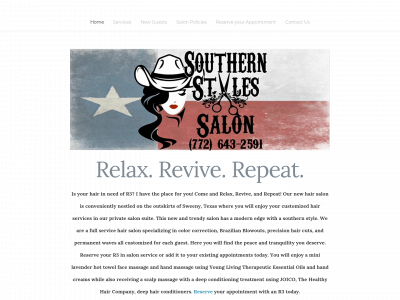 southernstylessalon.com snapshot