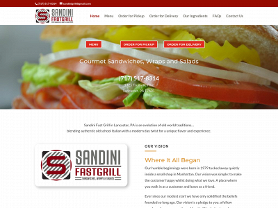 sandinifastgrill.com snapshot