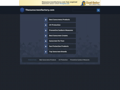 thesunscreenfactory.com snapshot