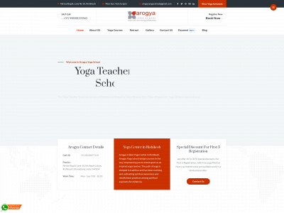 arogyayogaschool.com snapshot