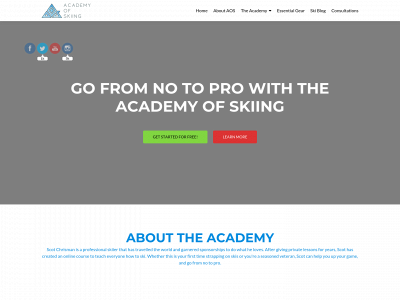 academyofskiing.com snapshot