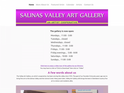 www.salinasvalleyartgallery.com snapshot