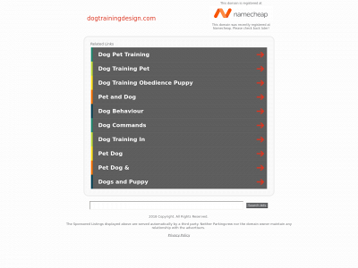 dogtrainingdesign.com snapshot