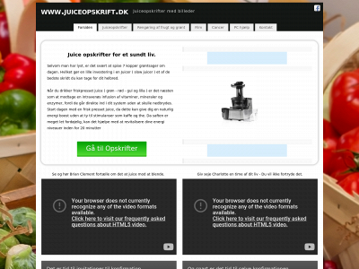 juiceopskrift.dk snapshot