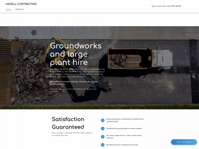 hazellcontracting.co.uk snapshot