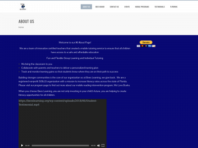 beeslearning.org snapshot