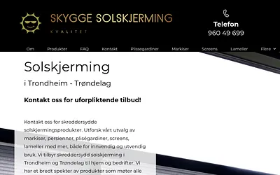 skyggesolskjerming.no snapshot