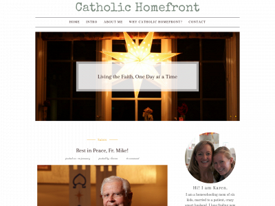catholichomefront.com snapshot