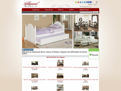 hollywooddecorstores.com snapshot